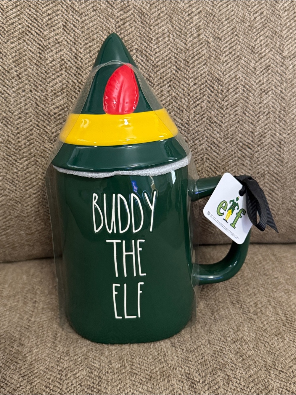 NWT Rae Dunn Buddy the Elf mug with topper